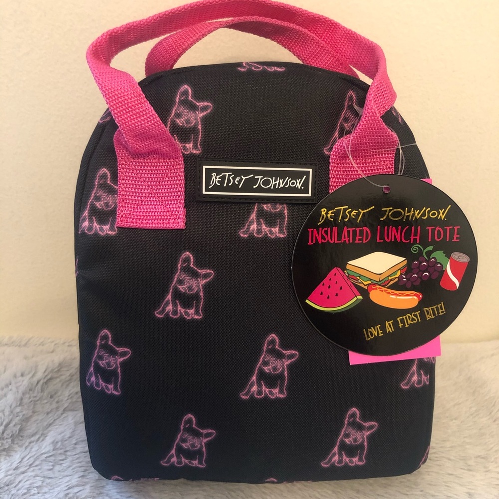 Betsey Johnson french bull dog lunch bag